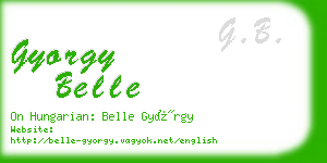 gyorgy belle business card